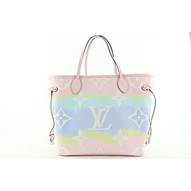 Louis Vuitton Monogram Escale Pink Tye Dye Neverfull MM Tote Bag 956lvs416