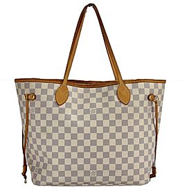 Louis Vuitton Neverfull Azur Damier MM Tote 860278