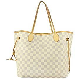 Louis Vuitton Damier Azur Neverfull MM Tote Bag 5LV106