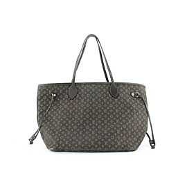 Louis Vuitton Ebene Monogram Mini Lin Idylle Neverfull MM Tote bag 720lvs323