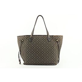 Louis Vuitton Ebene Monogram Mini Lin Idylle Neverfull MM Tote Bag 926lvs415