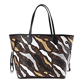 Louis Vuitton LVxLOL Stripe Camo Monogram Neverfull MM Tote Bag 92lv70