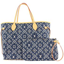 Louis Vuitton Blue Monogram Since 1854 Neverfull MM Tote bag 322lvs223