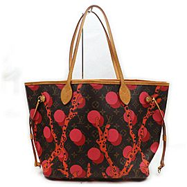 Louis Vuitton Rare Monogram Grenade Ramages Neverfull MM NM Tote Bag 855682