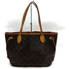 Louis Vuitton Small Monogram Neverfull Bag Tote Bag 862936