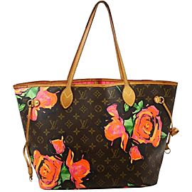 Louis Vuitton Limited Rare Stephen Sprouse Roses Neverfull MM Tote 860888