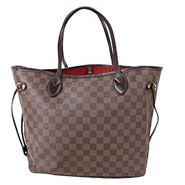 Louis Vuitton Neverfull Mm 871041 Brown Damier Ebene Canvas Tote