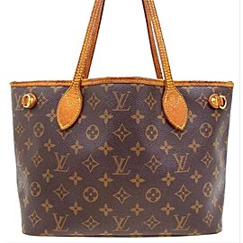 Louis Vuitton Neverfull Monogram Pm Tote 230074 Brown Coated Canvas Shoulder Bag