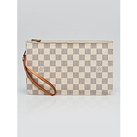 Louis Vuitton Damier Azur Neverfull Pochette Wristlet 10la527