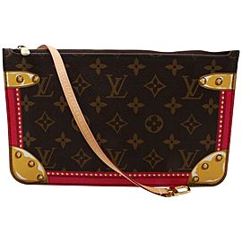 Louis Vuitton Rare Summer Trunks Monogram Neverfull Pochette GM Wristlet Bag 861952