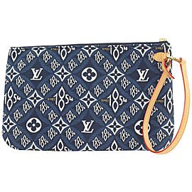 Louis Vuitton Blue Since 1854 Monogram Neverfull Pochette GM Wristlet Bag 19lvs111