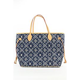 Louis Vuitton Blue Since 1854 Monogram Neverfull MM Tote Bag with Pouch 18lvs111