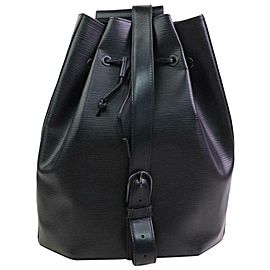 Louis Vuitton Noir Sac A Dos Sling Backpack872377 Black Epi Leather Hobo Bag