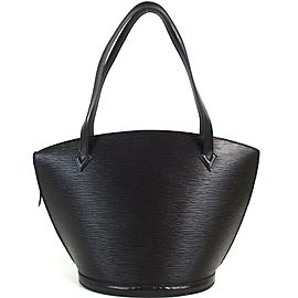 Louis Vuitton Black Epi Noir Saint Jacques Zip Tote 85885