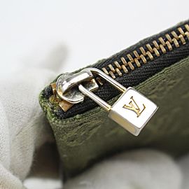 Louis Vuitton Khaki Green Coin Purse Pochette Cles Olive Monogram Min Lin Key 872855