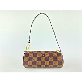 Louis Vuitton Damier Ebene Papillon Mini Wristlet Pouch Bag