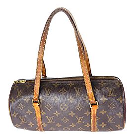 Louis Vuitton Papillon Monogram 14la528 Brown Coated Canvas Satchel