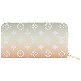 Louis Vuitton Peach Mist Brume Monogram By the Pool Zippy Wallet 226lvs55