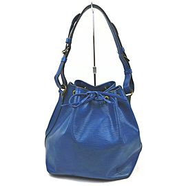 Louis Vuitton Blue Epi Leather Toledo Noe Petit Drawstring Hobo Bag 863028