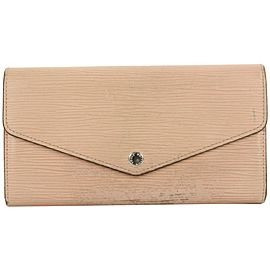 Louis Vuitton Blush Pink Epi Leather Sarah Long Flap Wallet 18lvs18