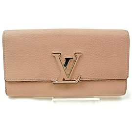 Louis Vuitton Capucines Long Wallet Pink Taurillon Leather 872254