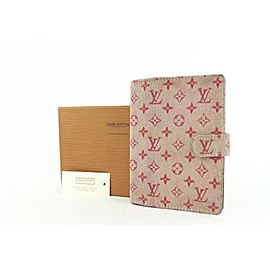 Louis Vuitton Pink Monogram Mini Lin Small Ring Agenda PM Diary Cover 545lvs611