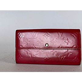 Louis Vuitton Pink Monogram Vernis Sarah Wallet 22la529