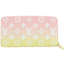 Louis Vuitton Pink x Yellow Giant Monogram By the Pool Zippy Wallet Long 143lvs430