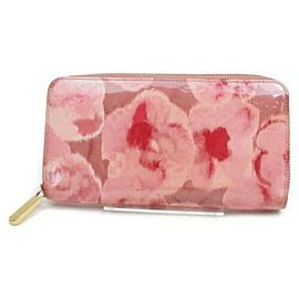 Louis Vuitton Ikat Zippy Wallet Flower Pink Vernis Monogram 872899