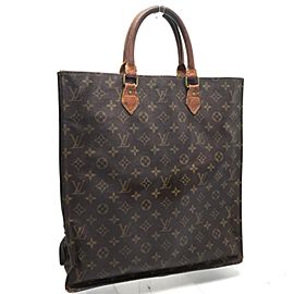 Louis Vuitton Plat Monogram Sac 232548 Brown Coated Canvas Tote