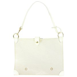 Louis Vuitton White Epi Plage Clear Pochette Accessoires Wristlet Pouch 1015lv30