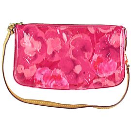 Louis Vuitton Pochette Vernis Ikat Accessories Nm Rose Velours 23lz1130 Pink Patent Leather Clutch