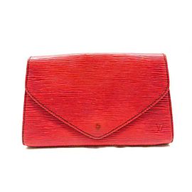 Louis Vuitton Pochette Deco Envelope 236046 Red Epi Leather Clutch