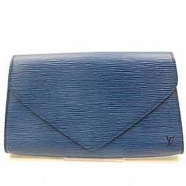 Louis Vuitton Pochette Epi Toledo Art Deco 868569 Blue Leather Clutch