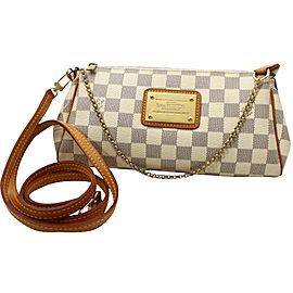 Louis Vuitton Damier Azur Pochette Eva Crossbody 2way 860868