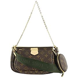 Louis Vuitton Khaki Green Monogram Multi Pochette Trio Crossbody 114lv57