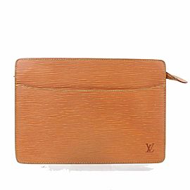 Louis Vuitton Pochette Homme 868414 Brown Leather Clutch