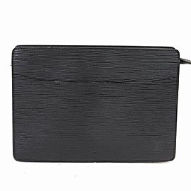 Louis Vuitton Black Epi Leather Noir Pochette Homme Clutch Bag 859116