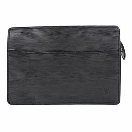 Louis Vuitton Pochette Homme Noir 867832 Black Epi Leather Clutch