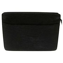 Louis Vuitton Black Epi Noir Pochette Homme Clutch 872977