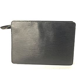 Louis Vuitton Pochette Homme Noir 9la527 Black Epi Leather Clutch