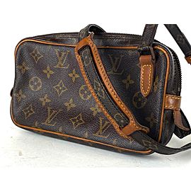 Louis Vuitton Pochette Marly Monogram Bandouliere 2lva628 Brown Coated Canvas Cross Body Bag