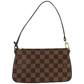 Louis Vuitton Damier Ebene Navona Pochette Accessories Wristlet 860650