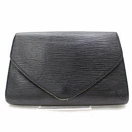 Louis Vuitton Pochette Noir Art Deco 868159 Black Epi Leather Clutch