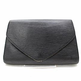 Louis Vuitton Pochette Noir Art Deco 868159 Black Leather Clutch