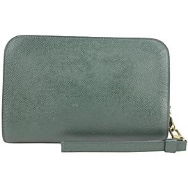 Louis Vuitton Pochette Orsay 2lk1219 Green Taiga Leather Wristlet