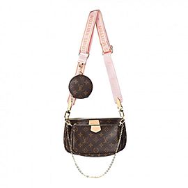 Louis Vuitton Rose Clair Monogram Multi Pochette Accessories Trio Crossbody 858630