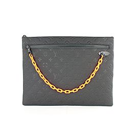 Louis Vuitton Pochette Ss19 Taurillon Empreinte Chain 1lj0111 Black Leather Clutch