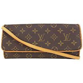 Louis Vuitton Monogram Pochette Twin GM Crossbody Flap Bag