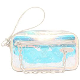 Louis Vuitton Virgil Prism Monogram Hologram Pochette Volga Wristlet Bag 862405